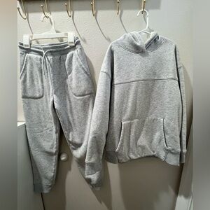Boys Shearling-Lined Hoodie & Jogger, 2-Piece Set, size large 10-12
